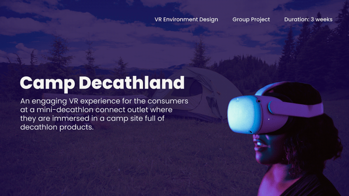 Virtual camping experiences for indoors